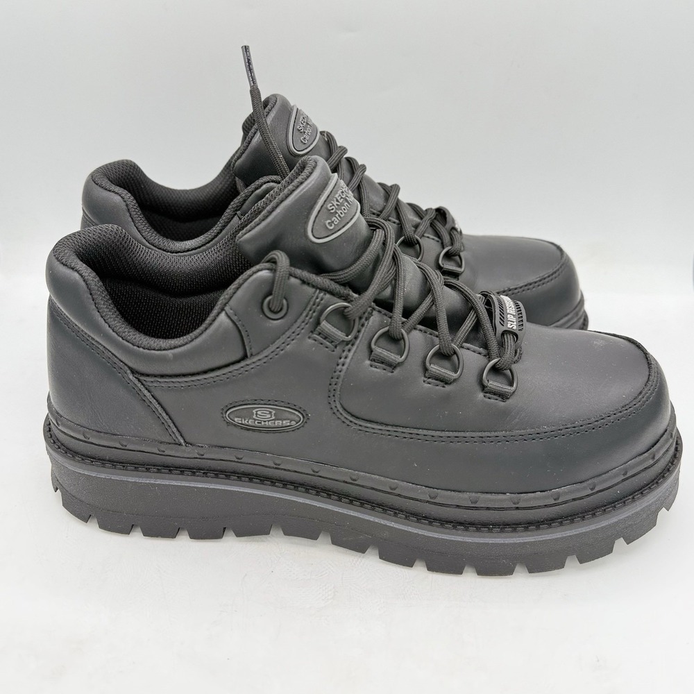 Skechers Work Jammers Tepin 8.5 Black Carbon Safety Toe Slip Resistant NWOB